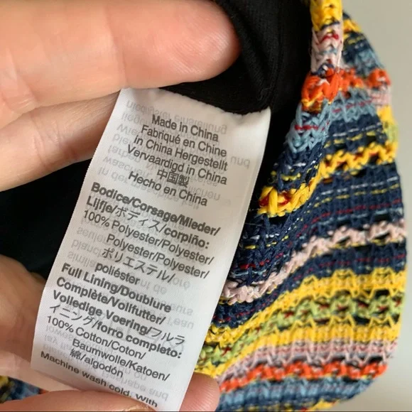 Madewell Texture and Thread Boho Colorful Striped Top - Picture 8 of 10